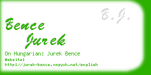bence jurek business card